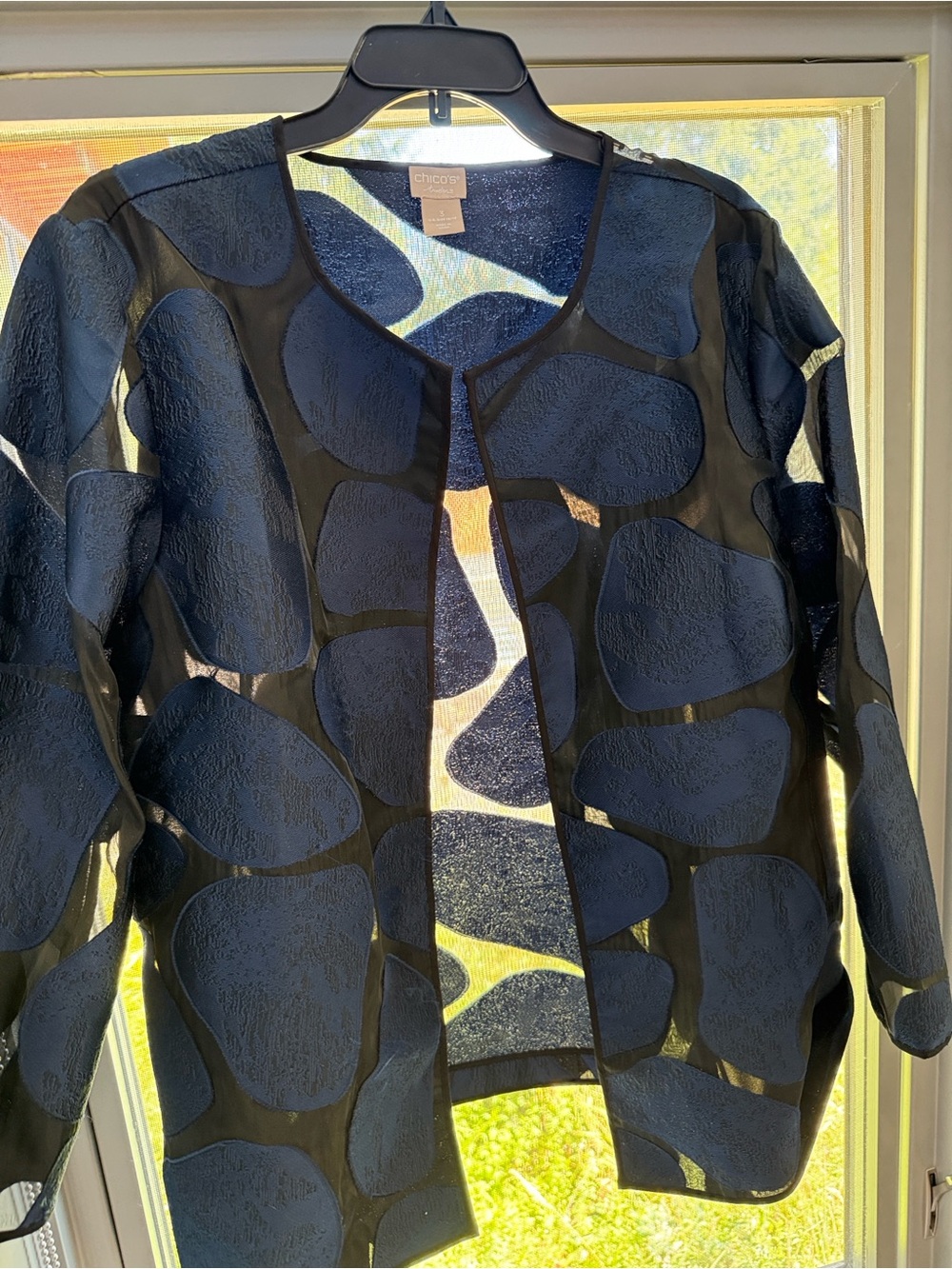 Chico’s Travelers Navy and Black Jacket - 3 (XL)